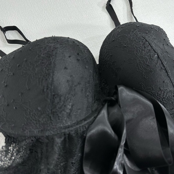 Victoria’s Secret baby doll push up lingerie dress black size 36D - Picture 2 of 7